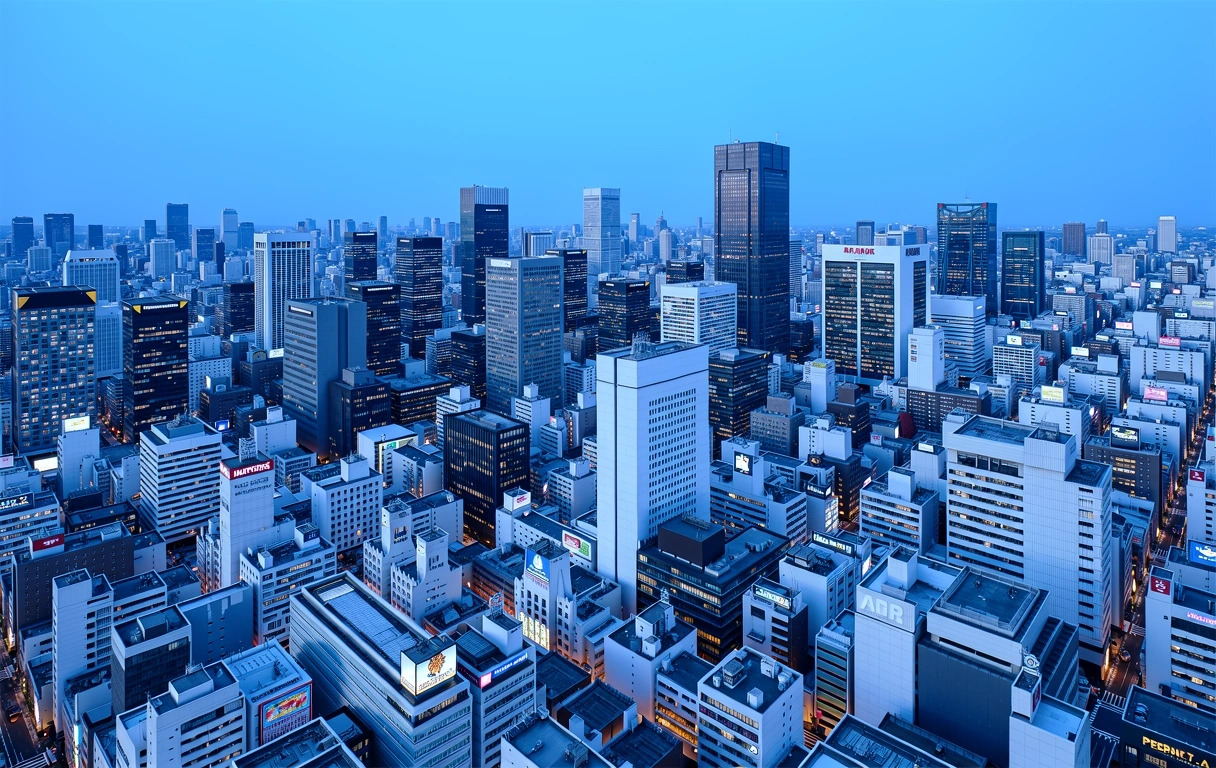 Tokyo urban infrastructure at dusk